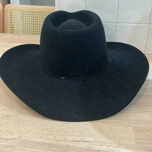 Stallion by Stetson Black Wool Cowboy Hat Unisex Size 7 - Picture 5 of 10